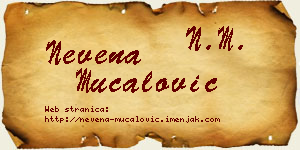 Nevena Mučalović vizit kartica